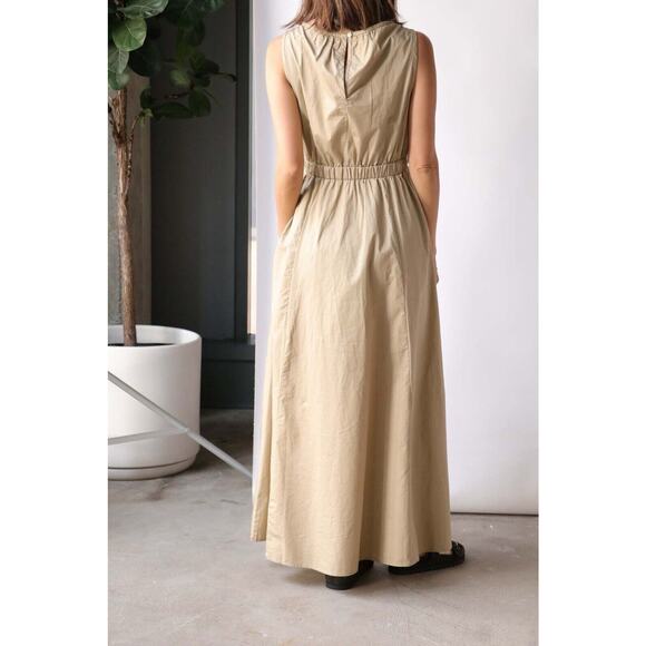 Xirena Rhiannan Dress in Birch Sleeveless Drawstring Tie Pockets Size Medium - Picture 2 of 11